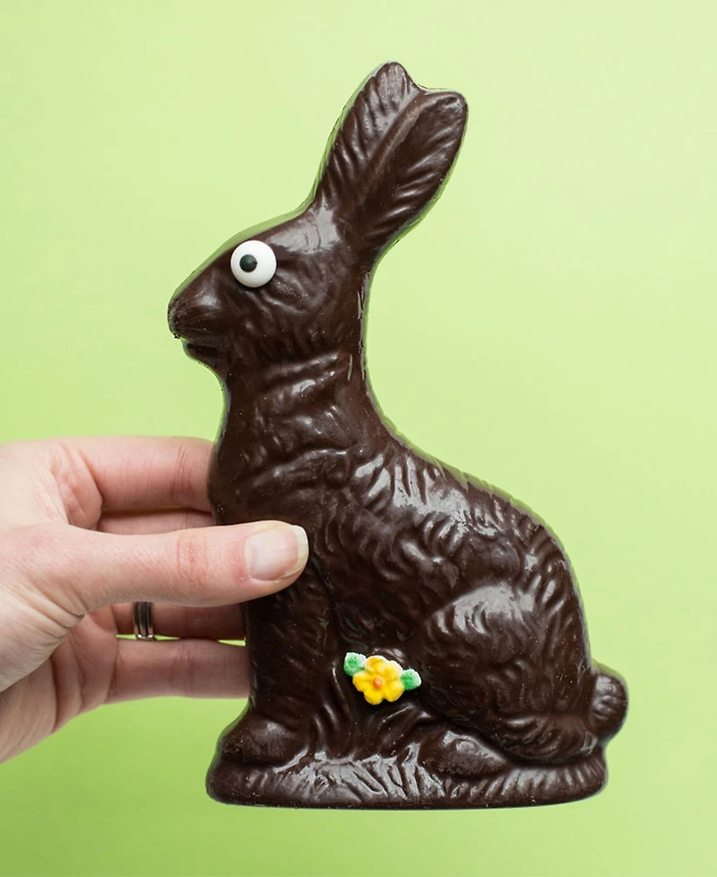 Sugar Plum Chocolates Dark Chocolate Solid Easter Bunny, 8oz