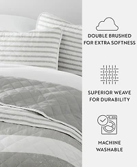 ienjoy Home Summer Stripes Reversible -Pc. Lightweight Quilt Set