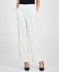 Le Suit Women's Crepe Two-Button Jacket & Pull-On Pantsuit Set, Regular Petite