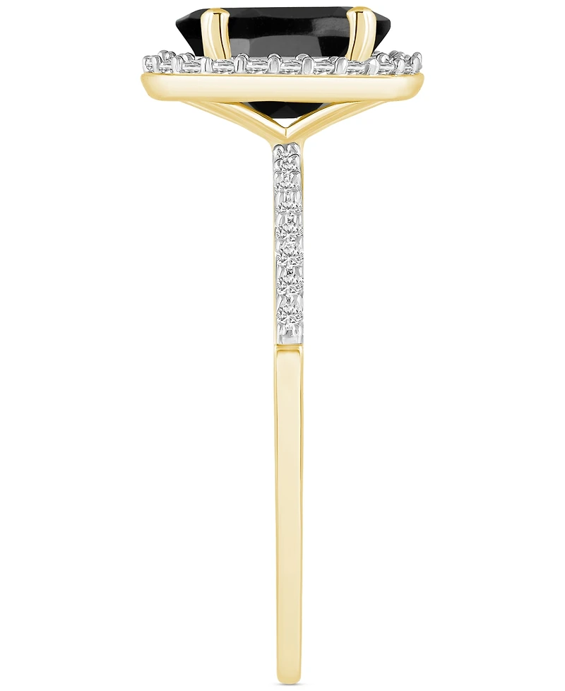 Lab-Created Ruby (1-1/4 ct. t.w.) & White Sapphire (1/5 Halo Ring 10k Gold (Also Additional Gemstones)