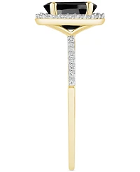 Lab-Created Ruby (1-1/4 ct. t.w.) & White Sapphire (1/5 Halo Ring 10k Gold (Also Additional Gemstones)