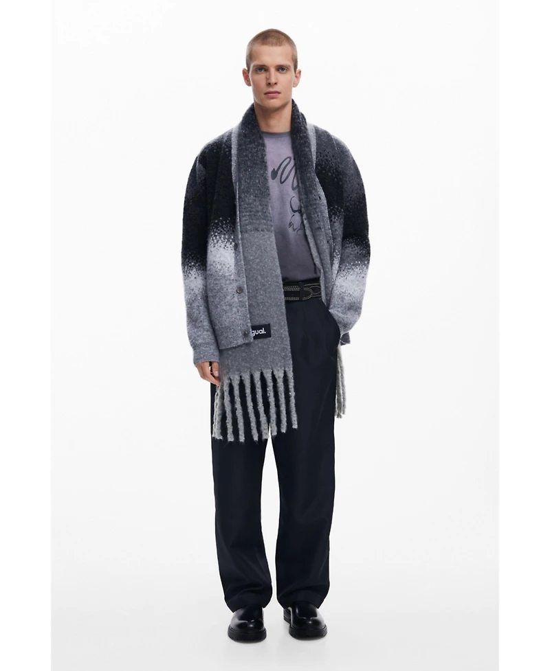Desigual Men's Ombre knit cardigan