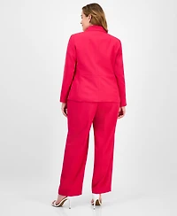 Le Suit Plus Crepe Two-Button Jacket & Pull-On Pantsuit