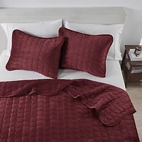 Linery & Co. Velvet Solid Quilt Set