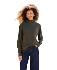 Celtic & Co. Women's Geelong Wool Slouch Turtleneck Sweater