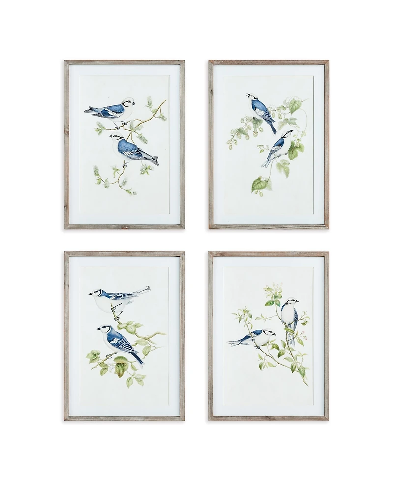 Blue Birds Prints Set of 4