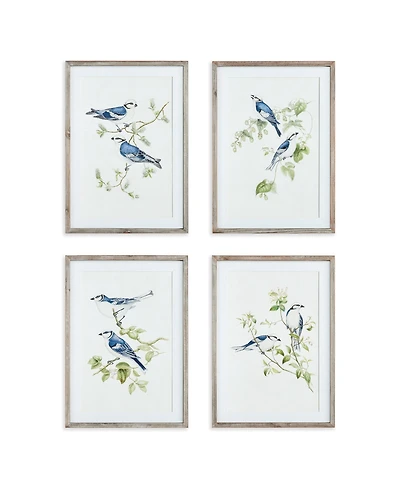 Blue Birds Prints Set of 4