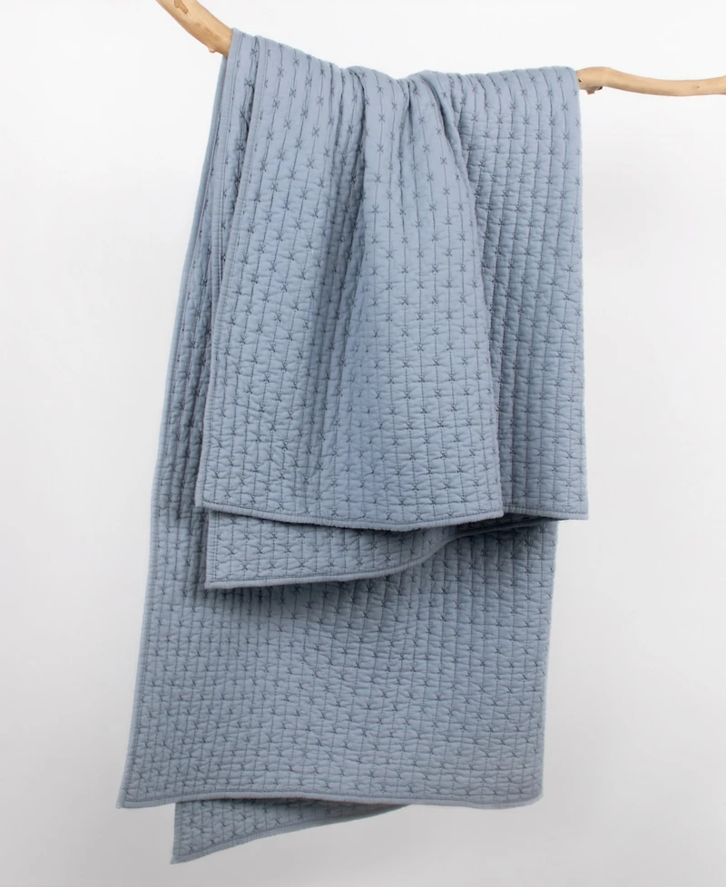 Levtex Cross Stitch Reversible Quilted Throw, 50" x 60"