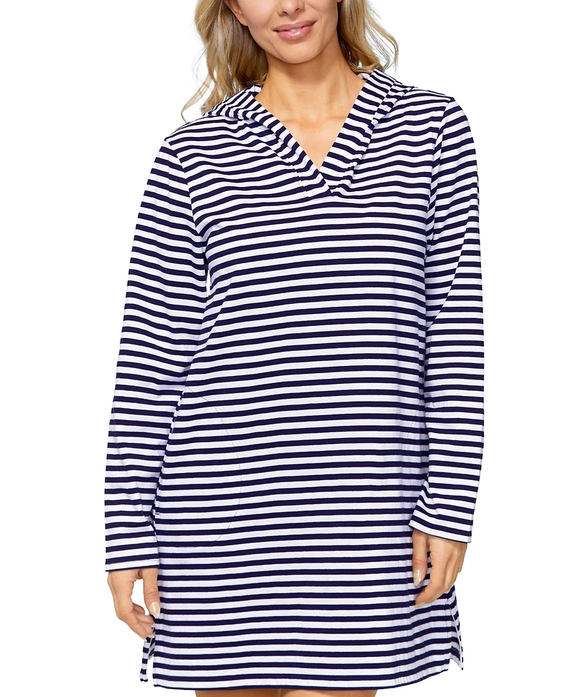 Island Escape Women's Striped Coastal Cover-Up Dress, Exclusively at Macy's