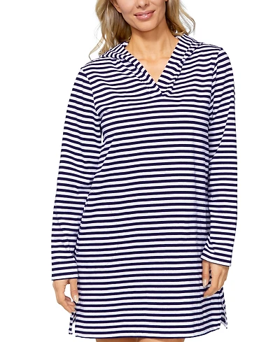 Island Escape Women's Striped Coastal Cover-Up Dress, Exclusively at Macy's