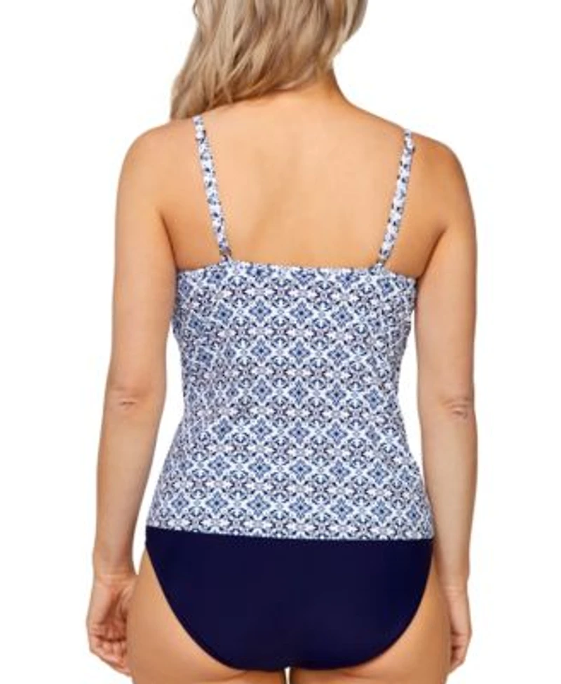 Island Escape Womens Paradise Underwire Tankini Top Tummy Control Bottoms Exclusively At Macys