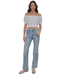 Dkny Jeans Women's Cotton Gauze Off-The-Shoulder Top