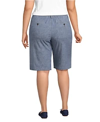 Lands' End Plus Size Classic 12" Chambray Shorts