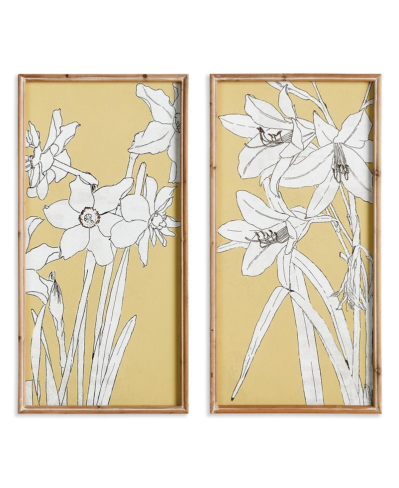 Flowering Amaryllis Prints, Set Of 2