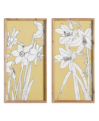 Flowering Amaryllis Prints, Set Of 2
