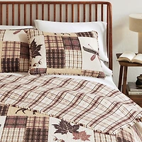 Linery & Co. Rustic Lodge Patchwork Microfiber Quilt Set With Shams
