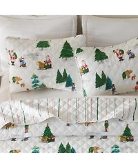 Linery & Co. Holiday Printed Microfiber Quilt Set with Shams