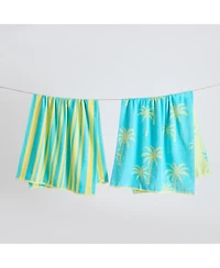 Linery & Co. 100% Cotton Jacquard 2 Pack Summer Beach Towels