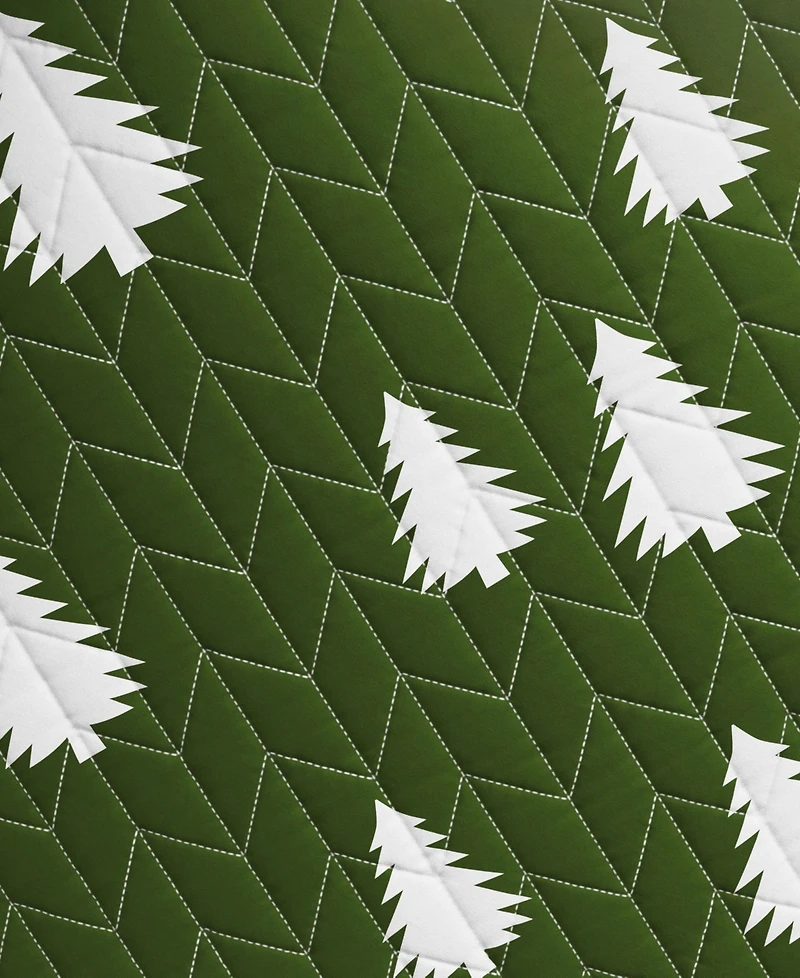 Linery & Co. Lodge Microfiber Quilt Set with Shams - Little trees