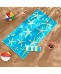 Linery & Co. 100% Cotton Jacquard 2 Pack Summer Beach Towels, 30" x 60"
