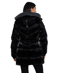 Pajar Women's Estelle Mixed Chevron Quilted Puffer with Detachable Hood