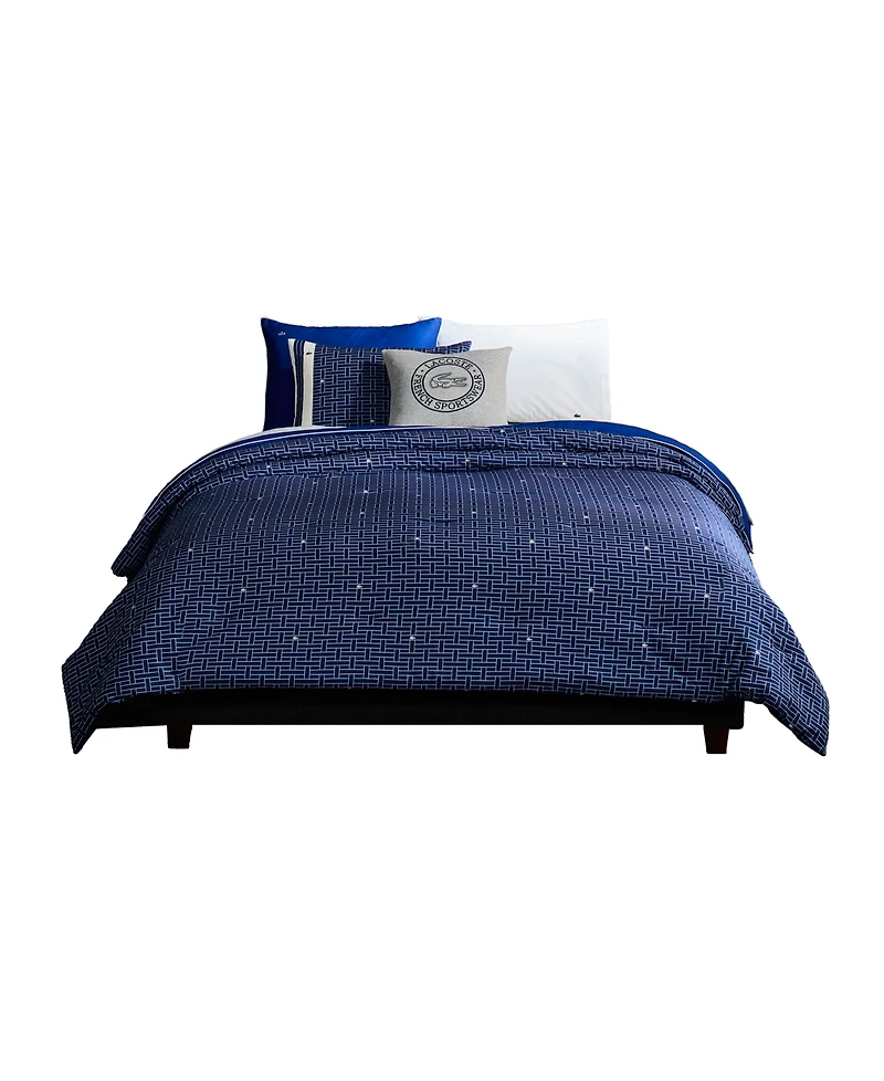 Lacoste Home Heritage Geo Cotton -Pc. Comforter Set