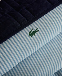 Lacoste Home Pinstripe Croc Cotton 3-Pc. Comforter Set, Full/Queen