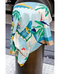 Jessie Zhao New York Double Sided Wool Silk Scarf Of Tropical Breeze
