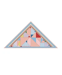 Jessie Zhao New York Double Sided Wool Silk Triangle Scarf Of Color Recombination