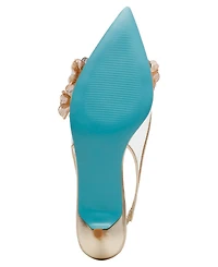 Betsey Johnson Women's Robin Floral Ornamented Slingback Pumps