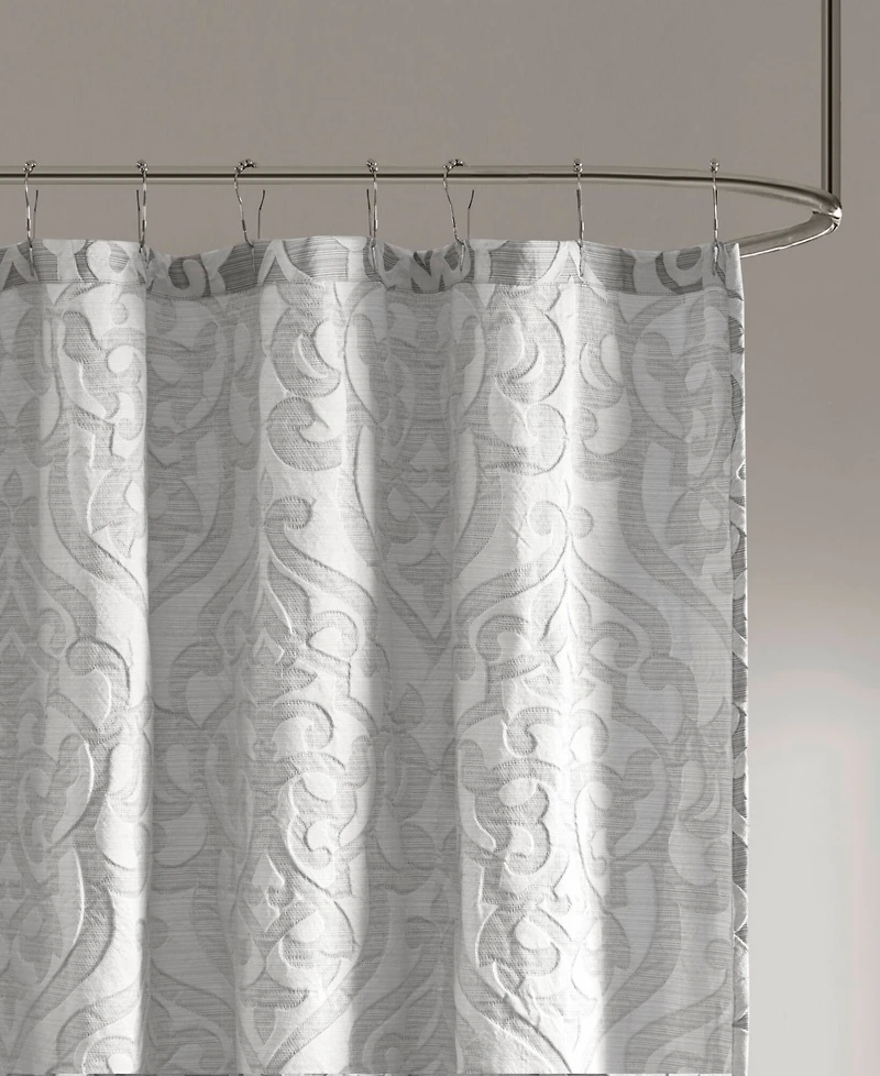 Madison Park Odette Jacquard Shower Curtain, 72" x