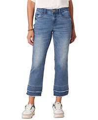 Democracy Petite "Ab" Solution Kick Flare Mid Rise Jeans