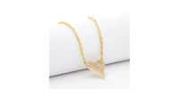Rivka Friedman 18K Gold Clad Elongated Heart Necklace