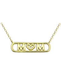 Giani Bernini Mom Heart Pendant Necklace 18k Gold-Plated Sterling Silver (also Silver), 16" + 2" extender, Exclusively at Macy's