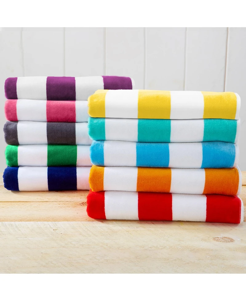 Linery & Co. Oversized Cotton Cabana Beach Towel, Single - 35" x 70"