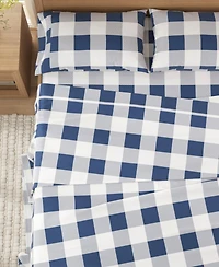 Linery & Co. 100% Turkish Cotton Flannel Printed Sheet Set - Buffalo check