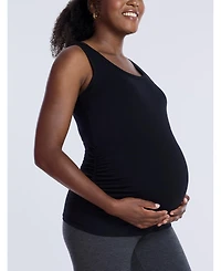 Motherhood Maternity Women's Scoop Neck Side-Ruched Tank Top