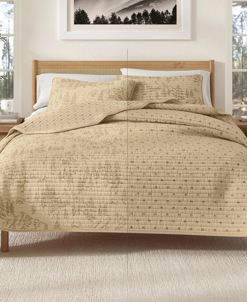 Linery & Co. Lodge Printed Microfiber Quilt Set with Shams