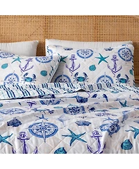 Linery & Co. Nautical Microfiber Quilt Set With Shams