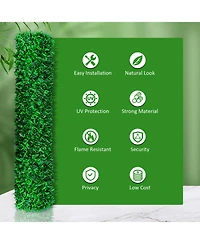 Artificial Green Fence, Strong and Durable Outdoor Fence Waterproof for Outdoor Gardens, Courtyards