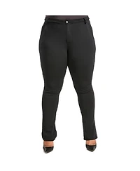 Poetic Justice Plus Size Ponte Classic Casual Pant
