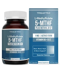 L-Methylfolate (1 mg) Plus Methyl B12 Capsules Supplement