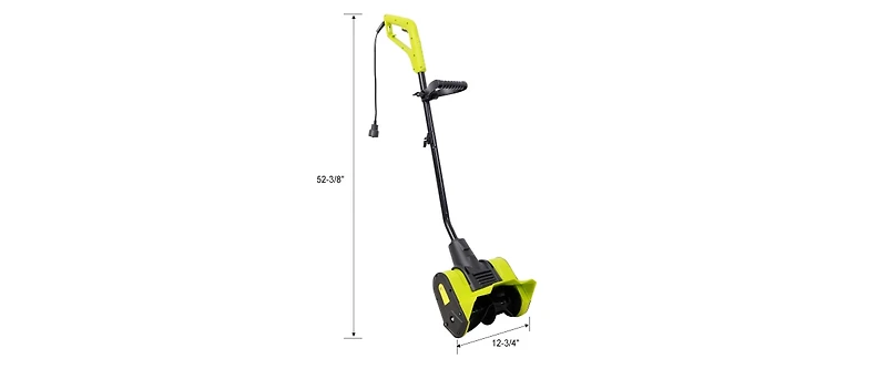 Outsunny Snow Shovel with Wheels, Snow Pusher, Cushioned Adjustable Angle Handle Snow Removal Tool, 29" Blade, 10" Wheels, Yellow