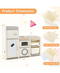 Multipurpose Toy Chest and Bookshelf with Magnetic Whiteboard