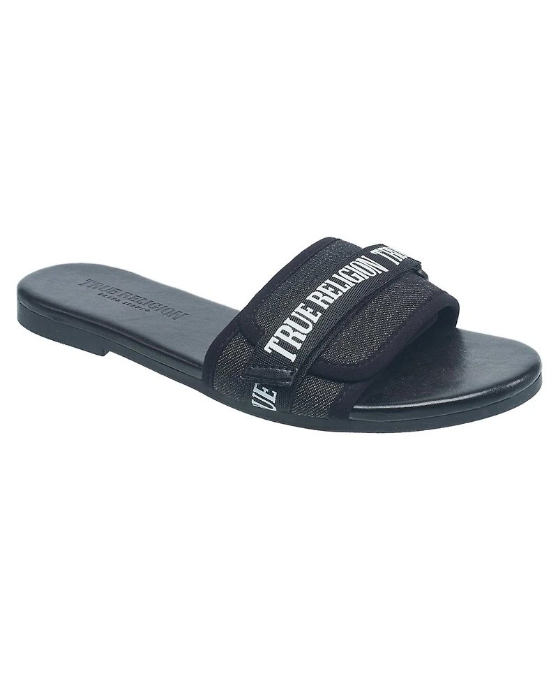 True Religion Ladies Missy Logo Adjustable Sandal