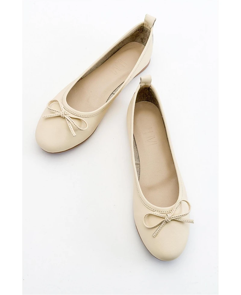 Florence Leather Ballerina Flats