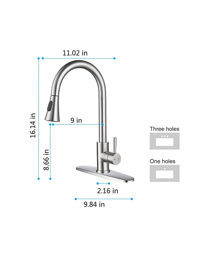 Kitchen Faucet with Pull Out Spraye