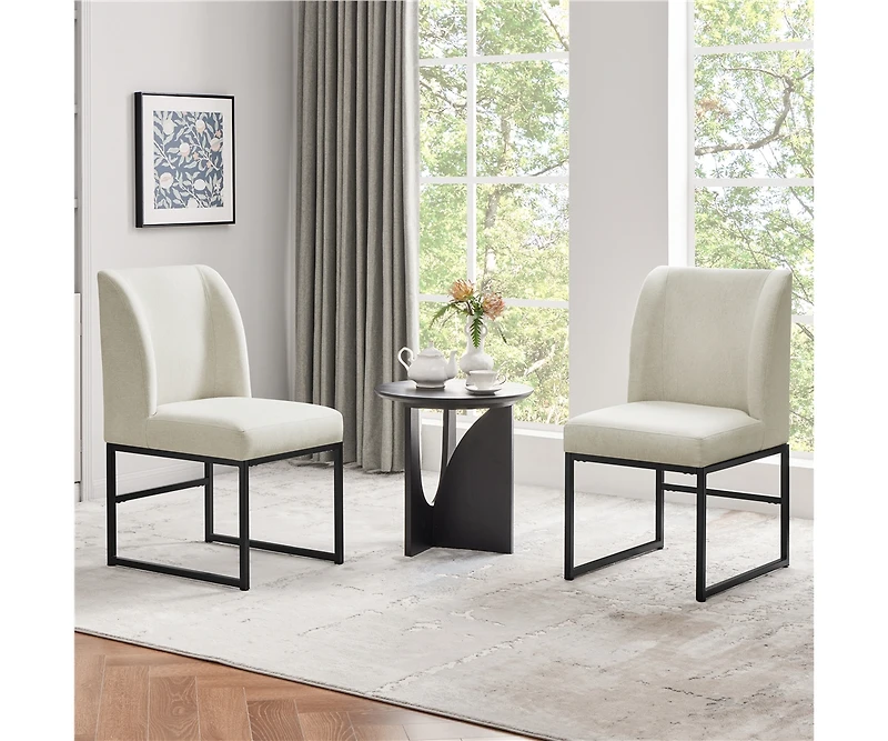Yaheetech Upholstered Fabric Dining Room Chairs