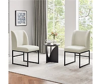 Yaheetech Upholstered Fabric Dining Room Chairs