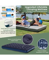 Camping Tent Cot, 5-in-1 Folding Camping Bed with Air Mattress, Pillow, Sleeping Bag, Waterproof Elevated Tent Shelter, Portable Outdoor Sleeping Cot